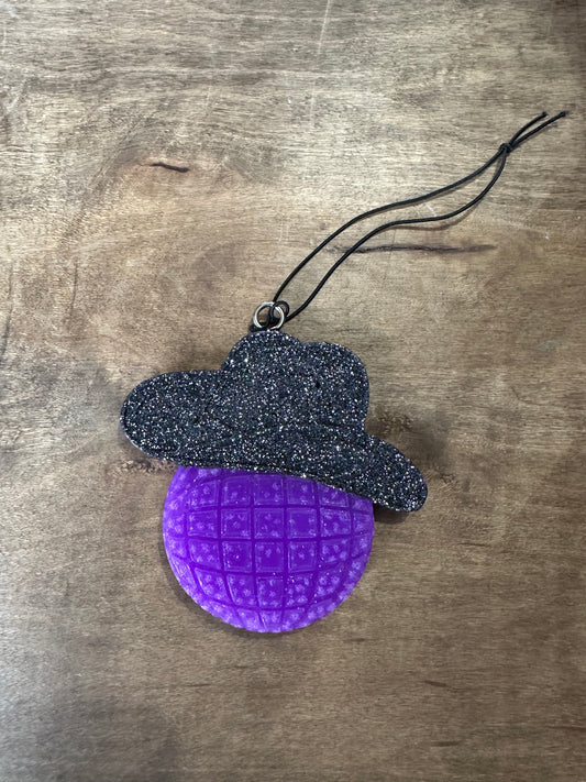 Disco Ball with Cowboy Hat - Purple