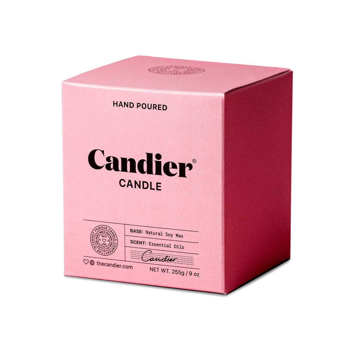 Candier - Pink Hand-Poured Wax Scented Candle Set Box Gifts for Women