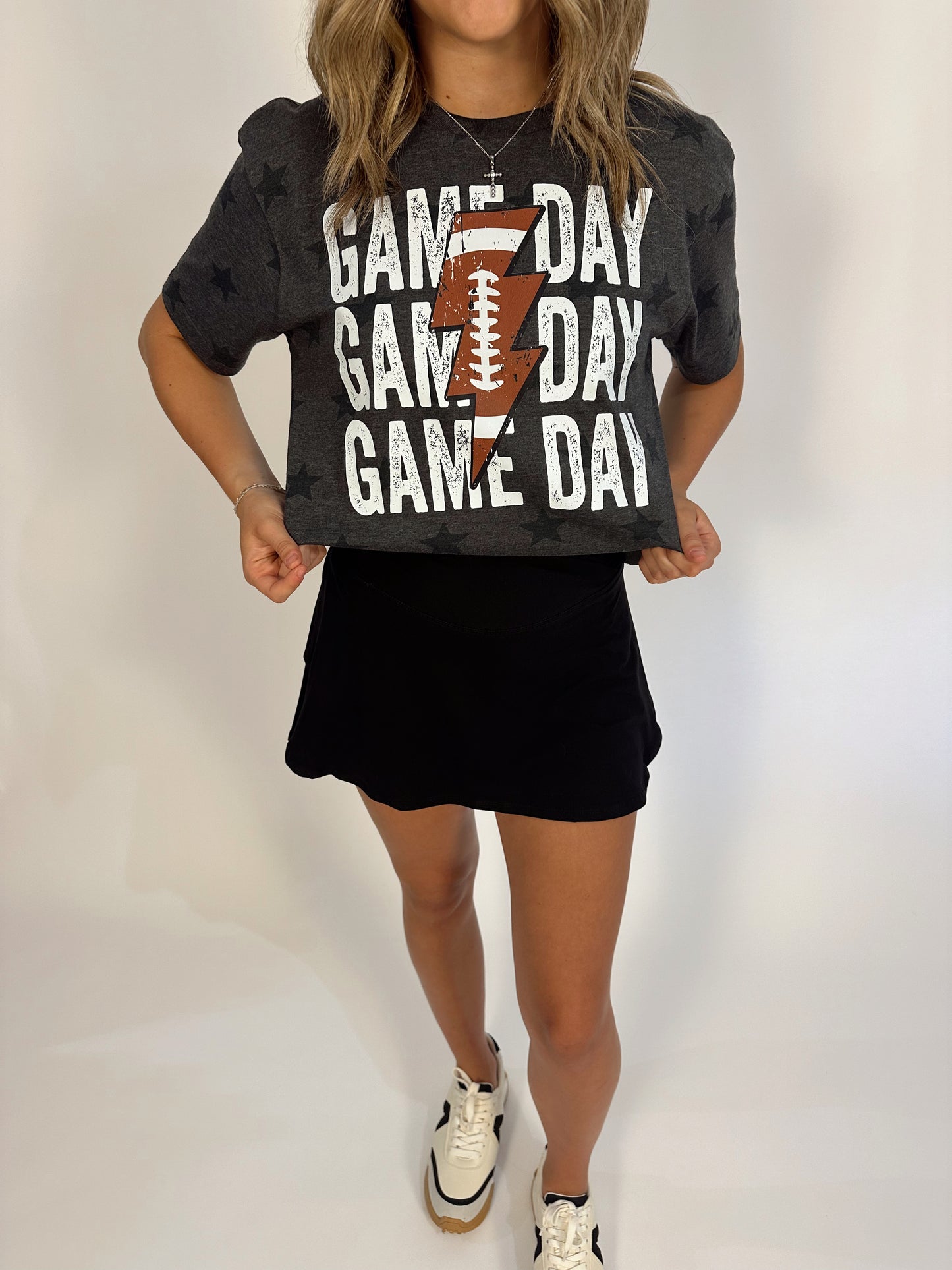 Game Day Lightning Bolt Football Graphic Tee