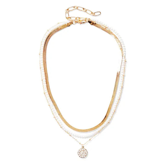 Pearl Triple Layer Necklace