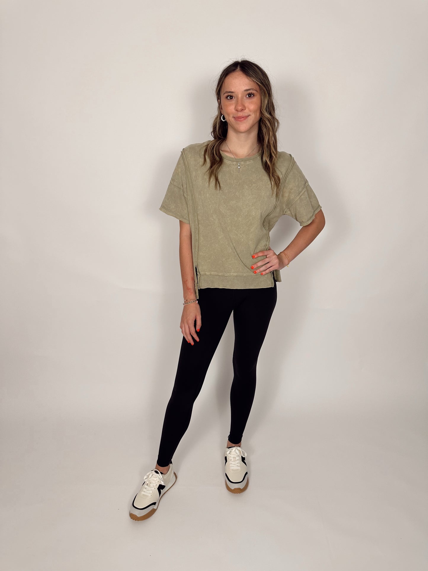 Oversized Reverse Sage Top