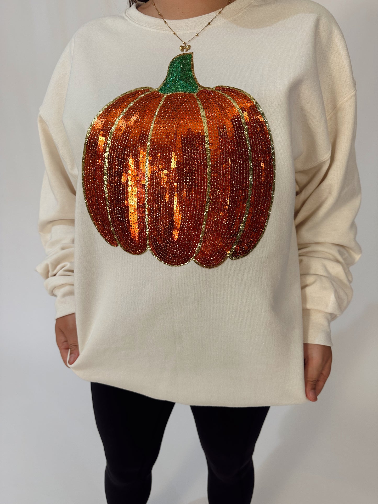 Sequin Pumpkin Sweatshirt