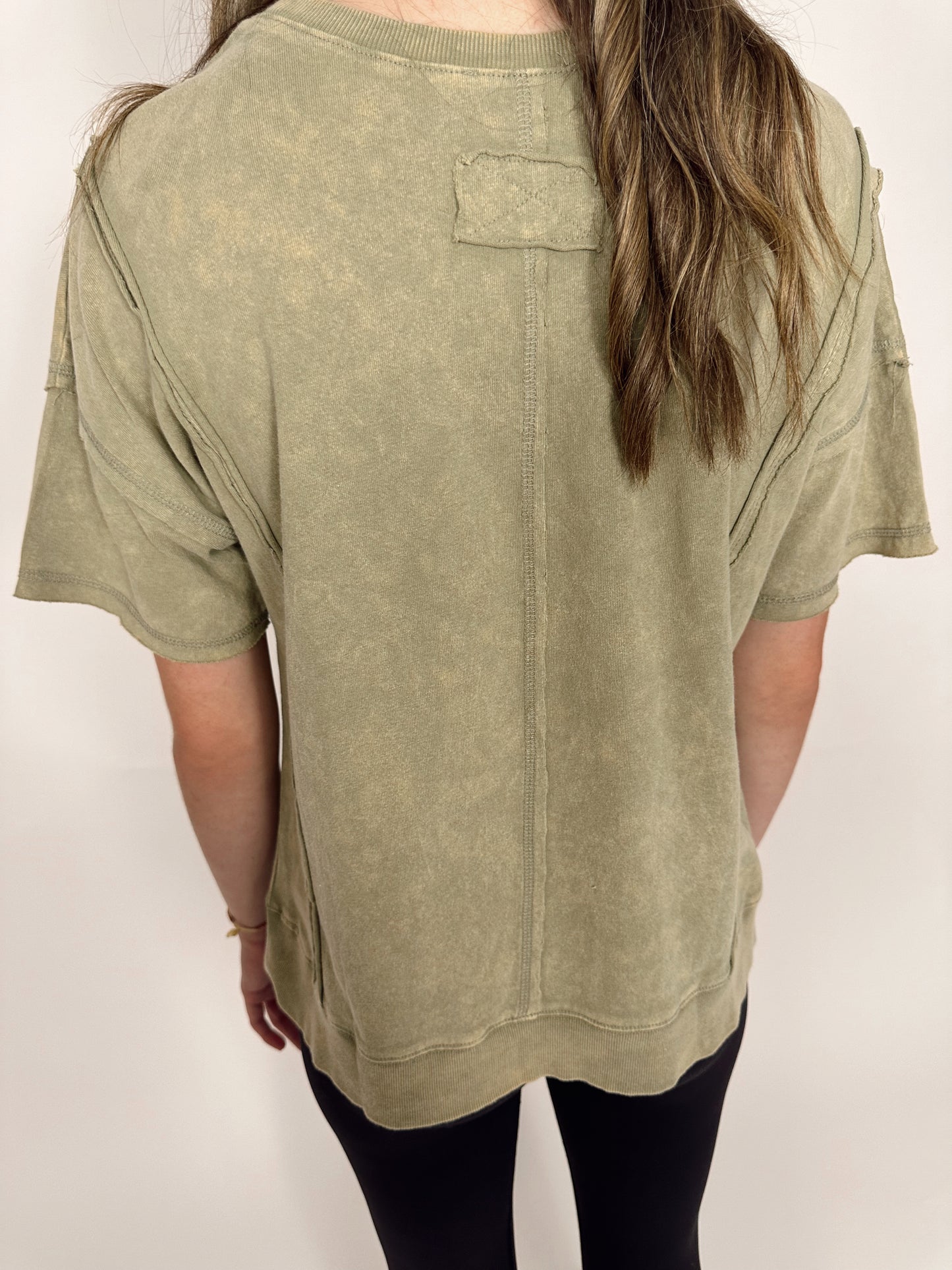 Oversized Reverse Sage Top