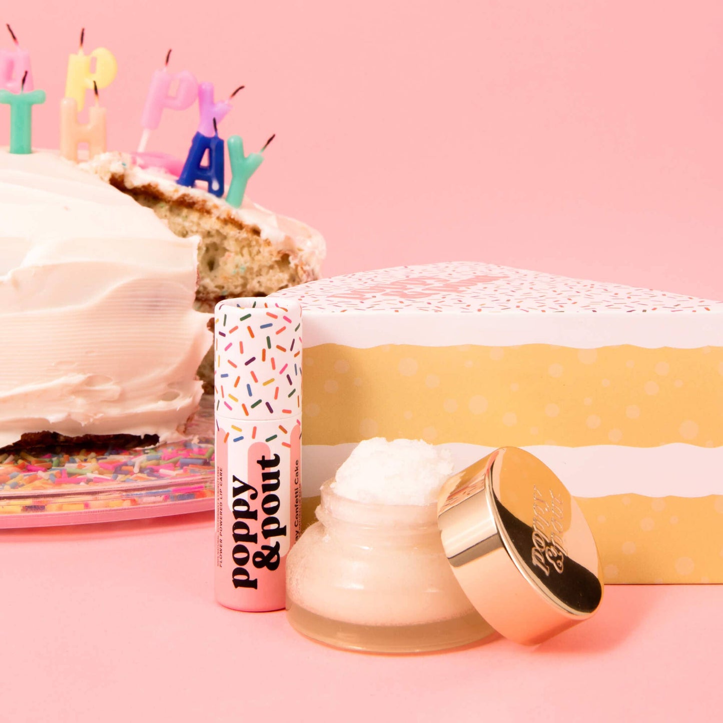 Poppy & Pout - Lip Care Duo, Birthday Confetti Cake