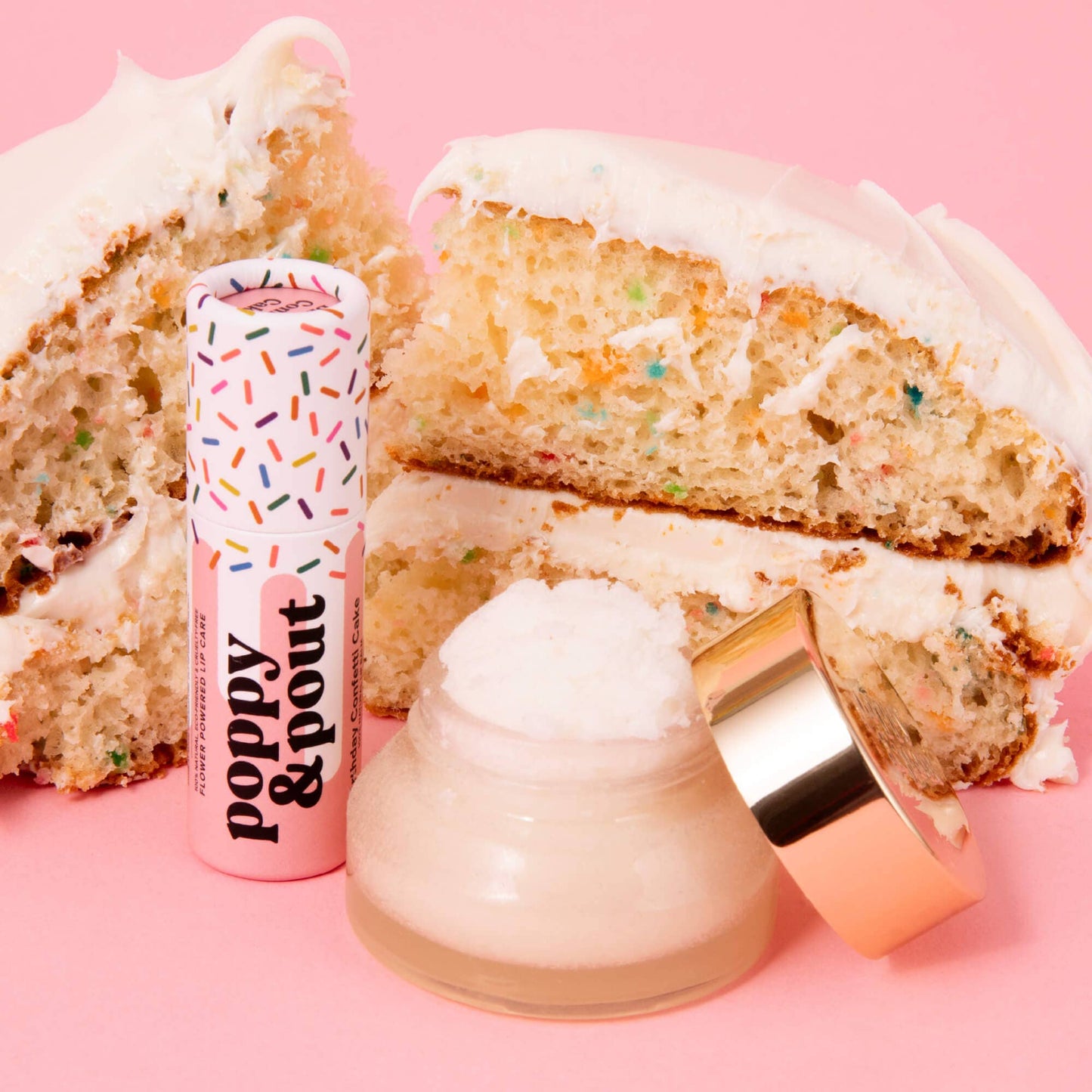 Poppy & Pout - Lip Care Duo, Birthday Confetti Cake