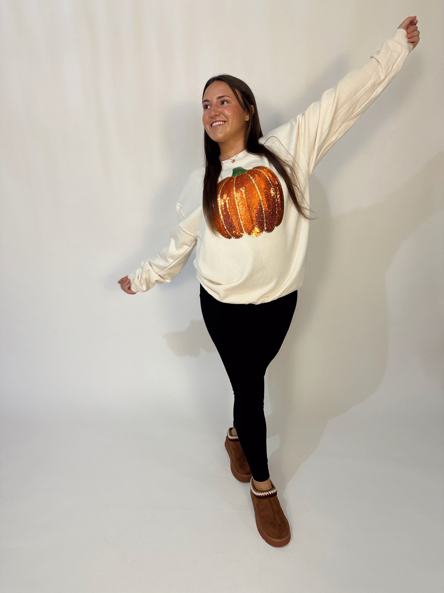 Sequin Pumpkin Sweatshirt