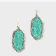 Mint Lily Beaded Earring