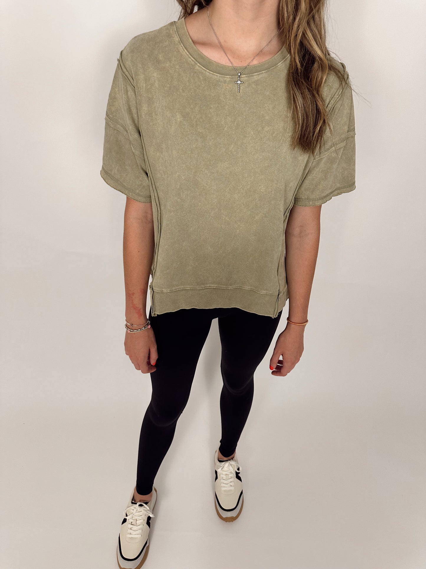 Oversized Reverse Sage Top