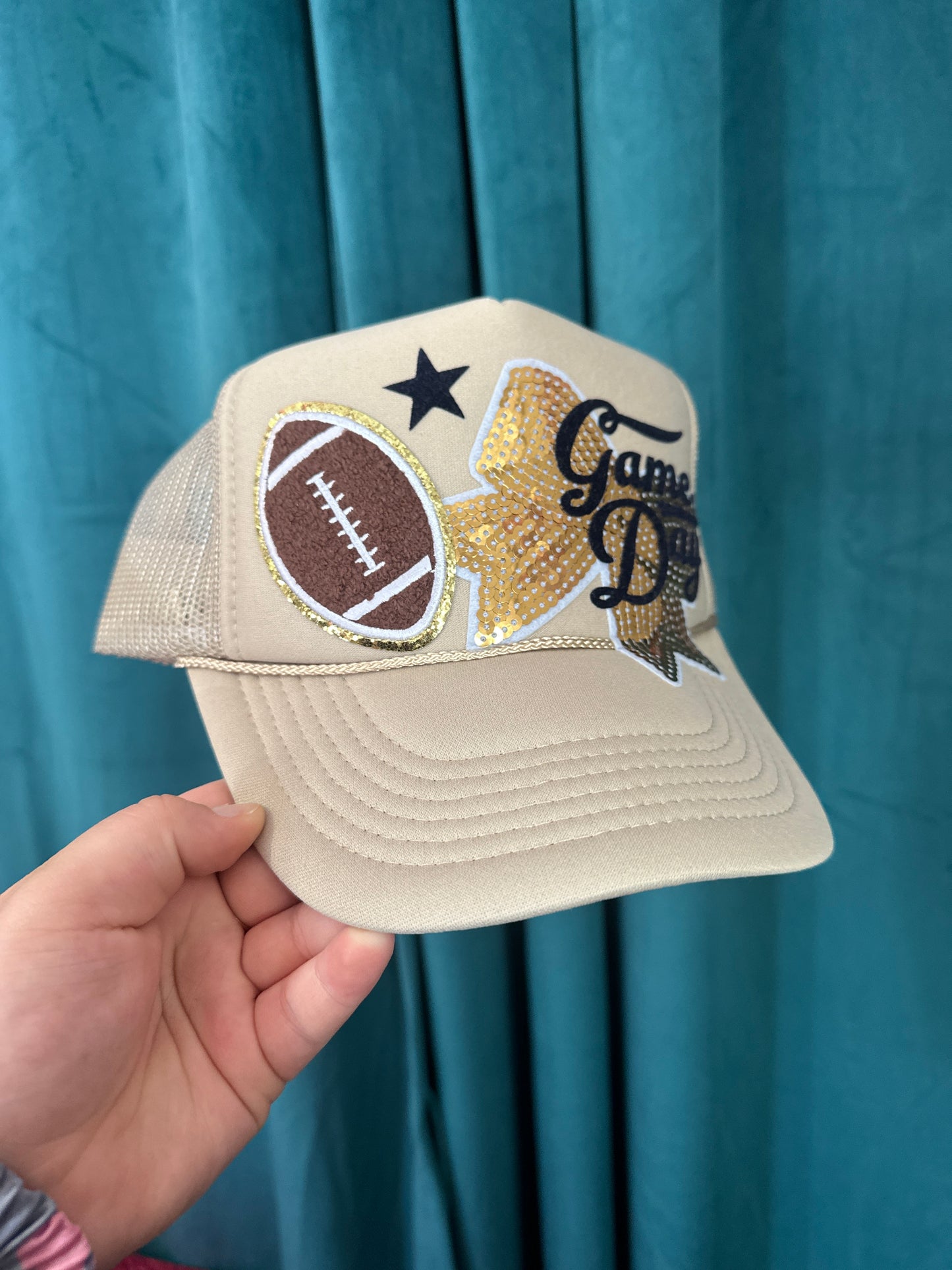 Game Day Football Bow Trucker