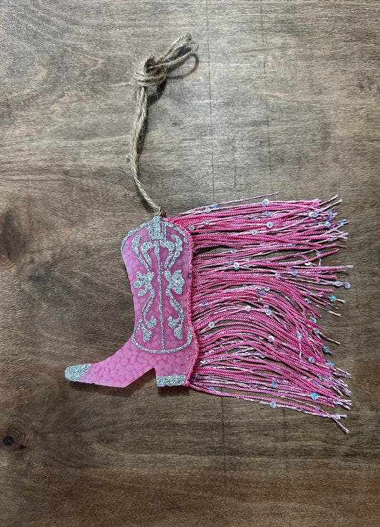 Fancy Pink Cowboy Boot