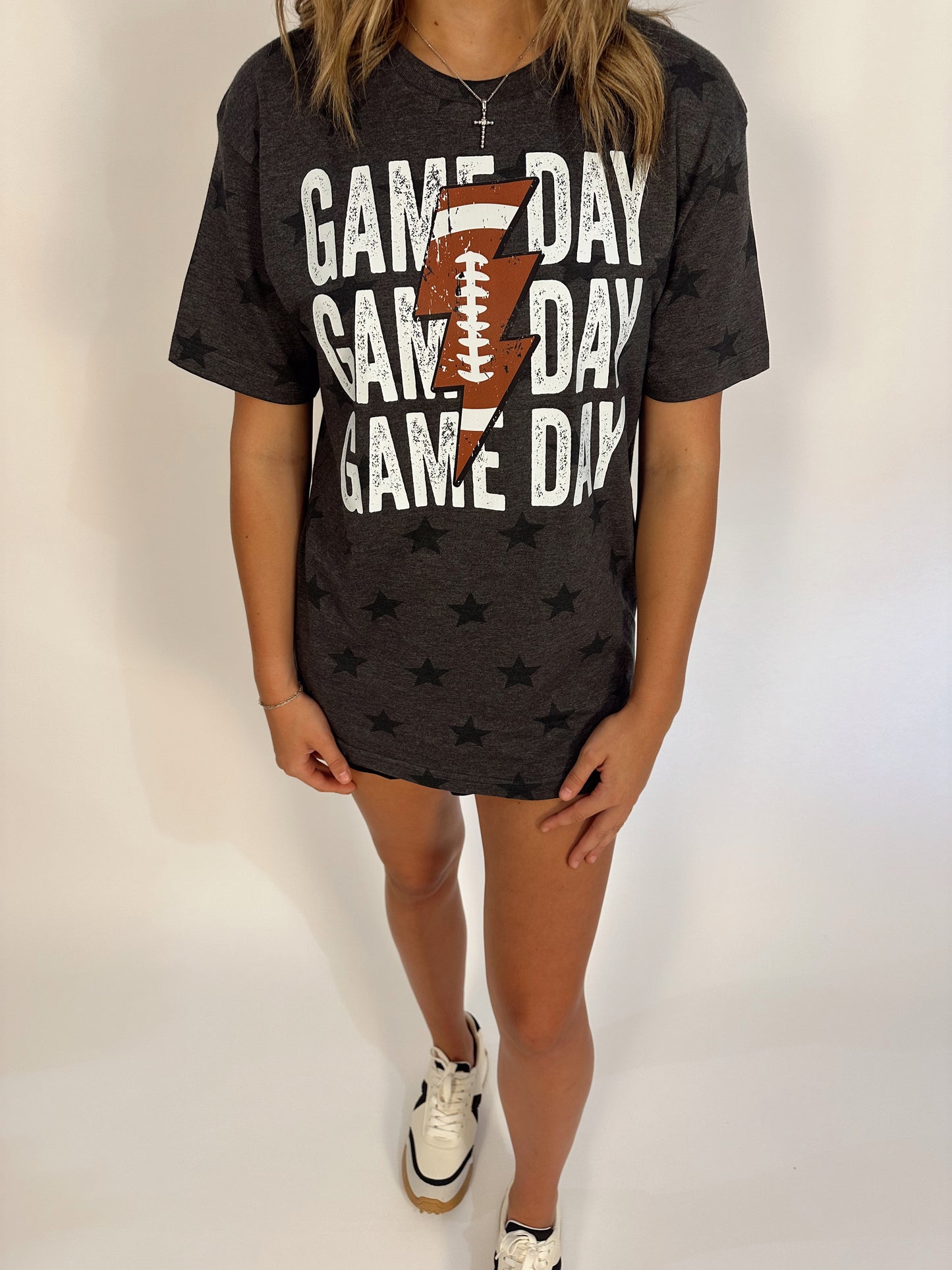 Game Day Lightning Bolt Football Graphic Tee