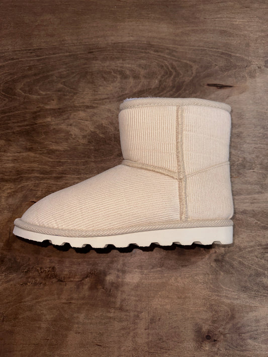 Comfort - Cream Corduroy Boots