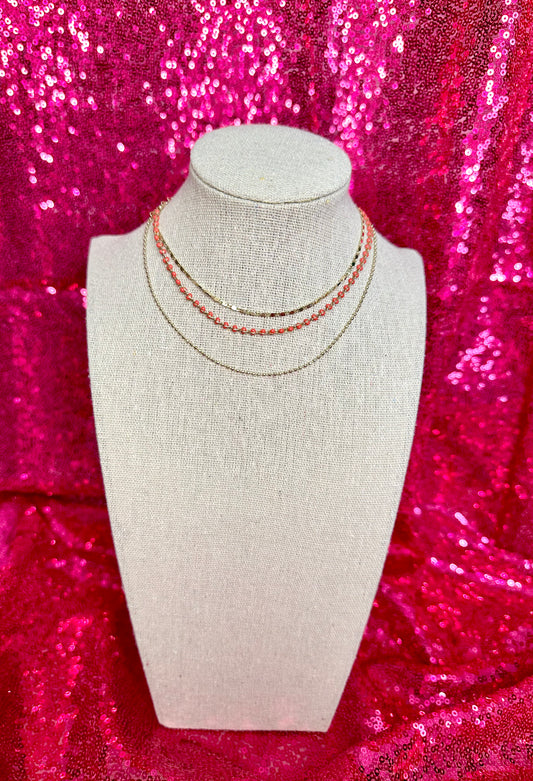 Gold and coral Necklace