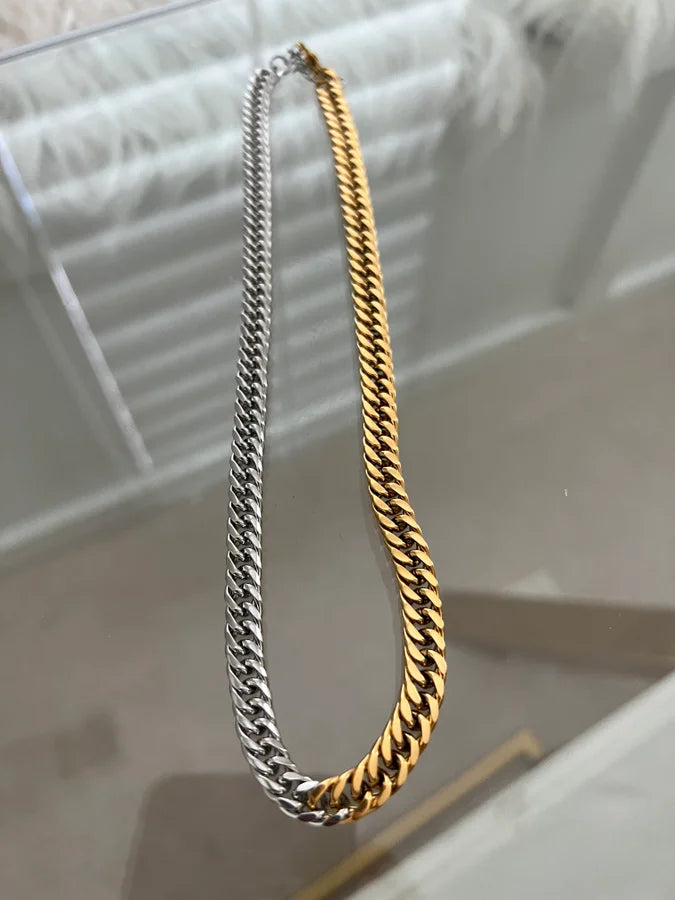 Shiny Two-Tone Necklace