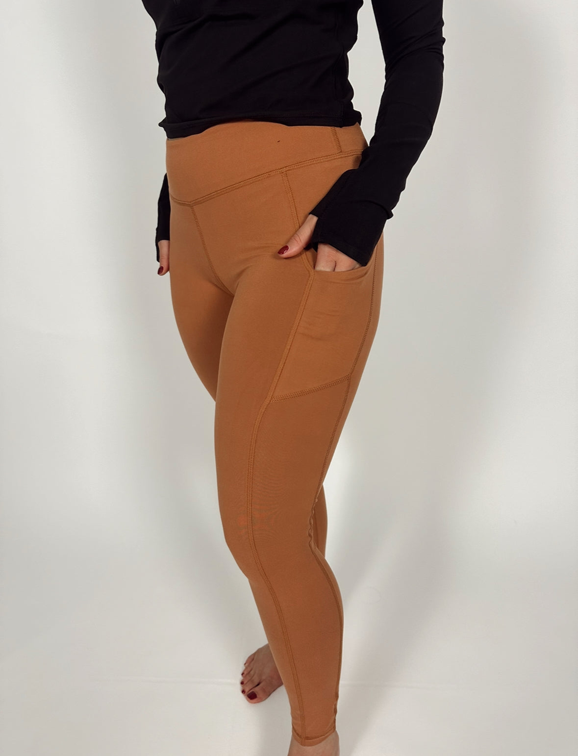 Butter Leggings with Pockets - Desert Sun