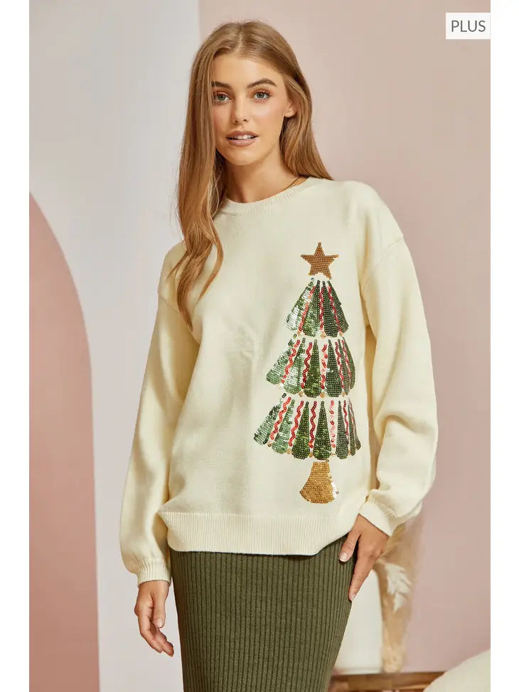 Plus Size Christmas Tree Sweater