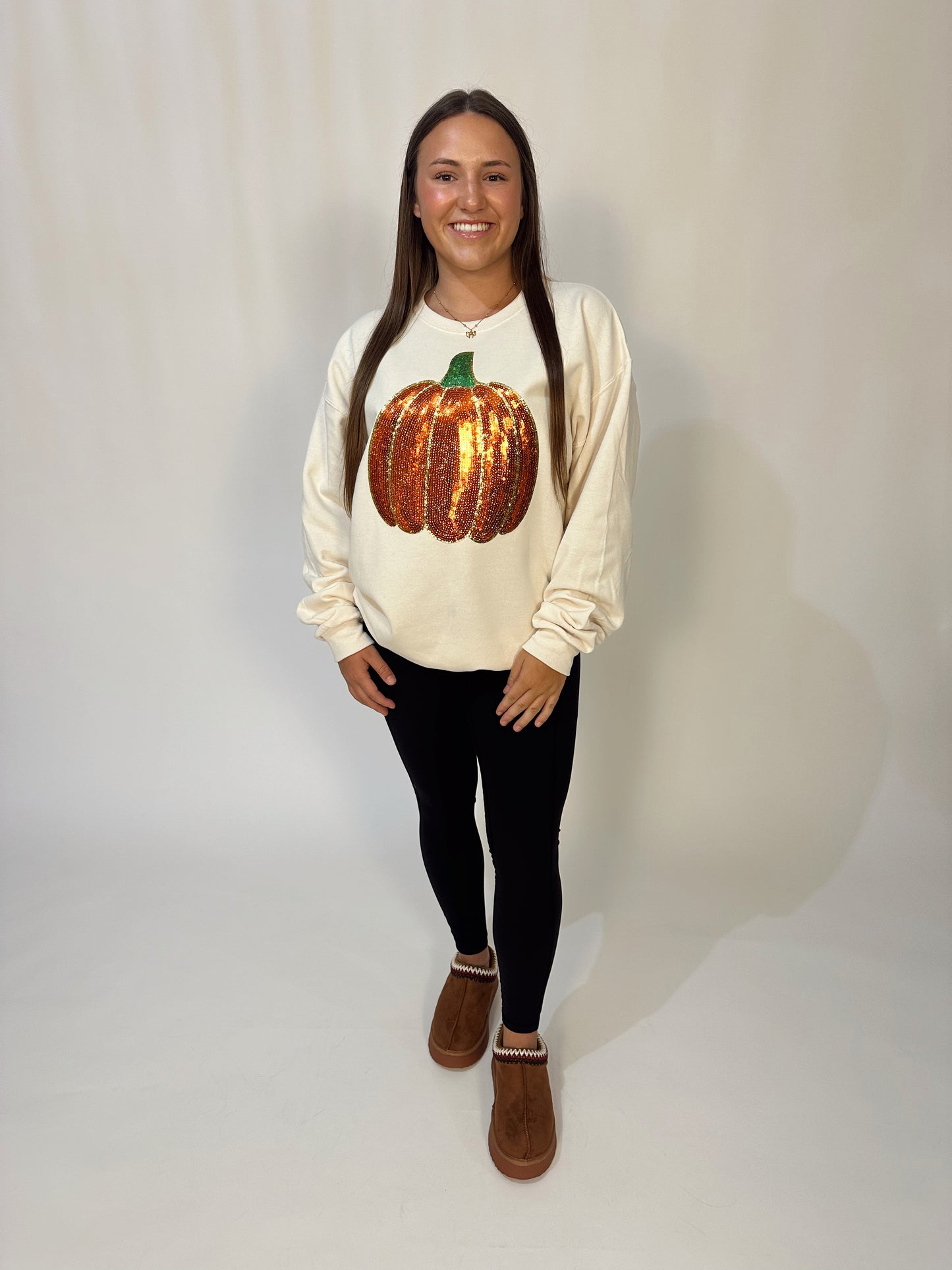 Sequin Pumpkin Sweatshirt