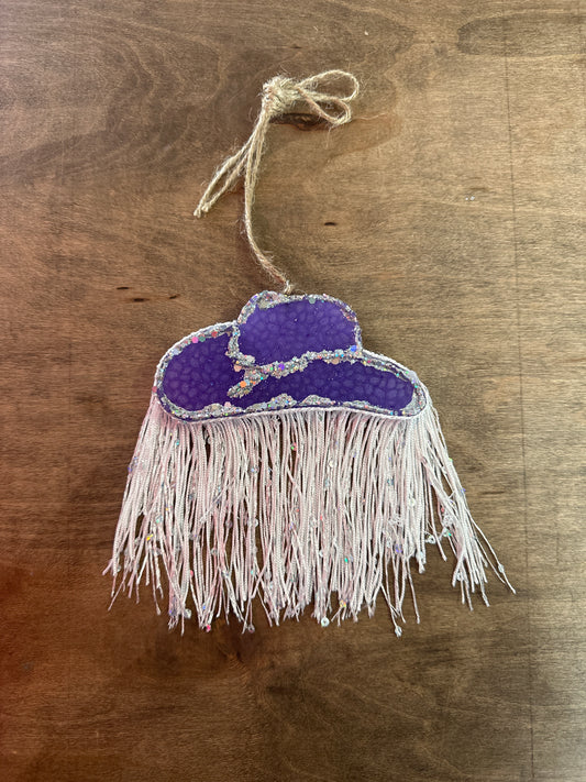 Purple Fringe Cowboy Hat