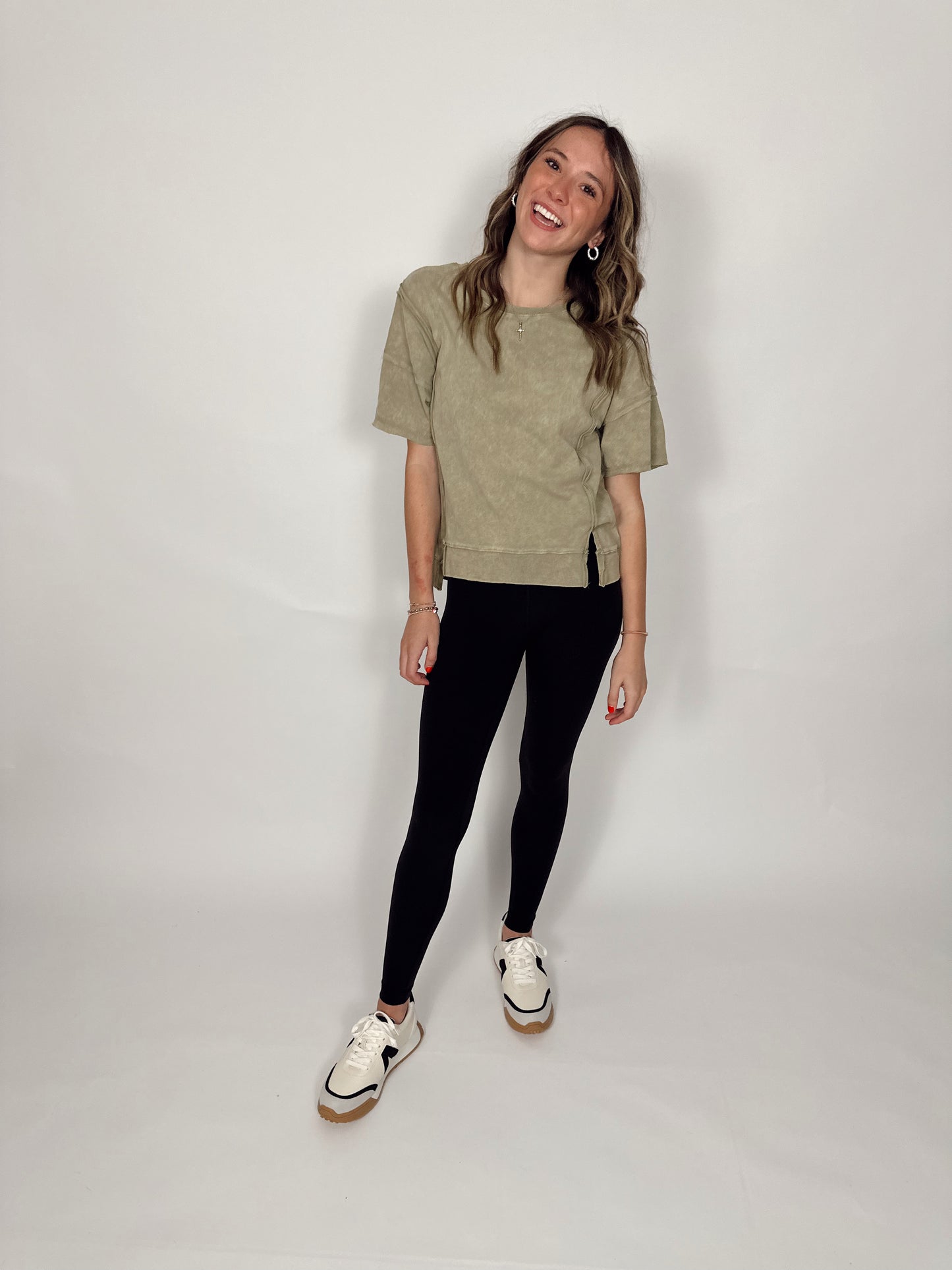 Oversized Reverse Sage Top