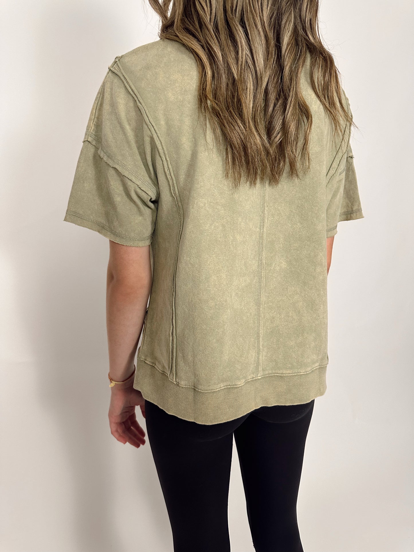 Oversized Reverse Sage Top