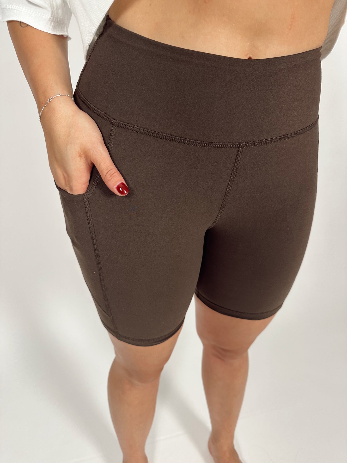 Butter Biker Shorts with Pockets - Espresso