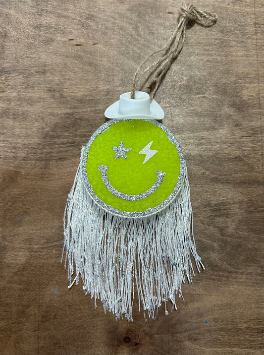 Yellow and Silver Cowboy Smiley