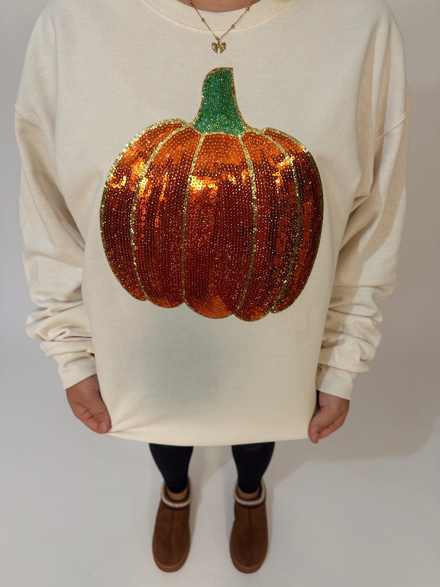 Sequin Pumpkin Sweatshirt