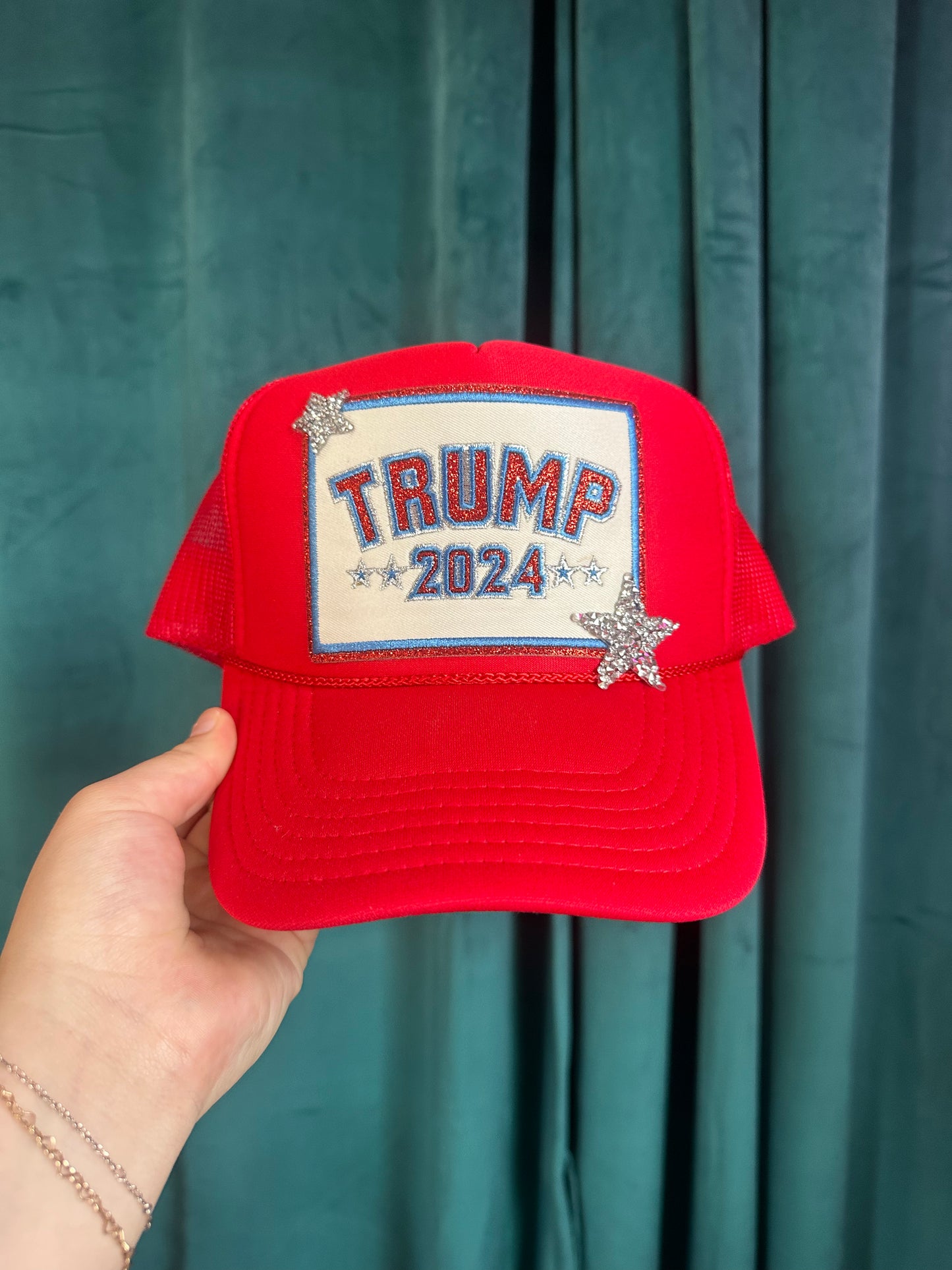 Glitter Trump 2024 Trucker Hat