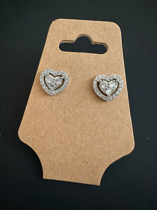 Rhinestone Heart Shaped Stud