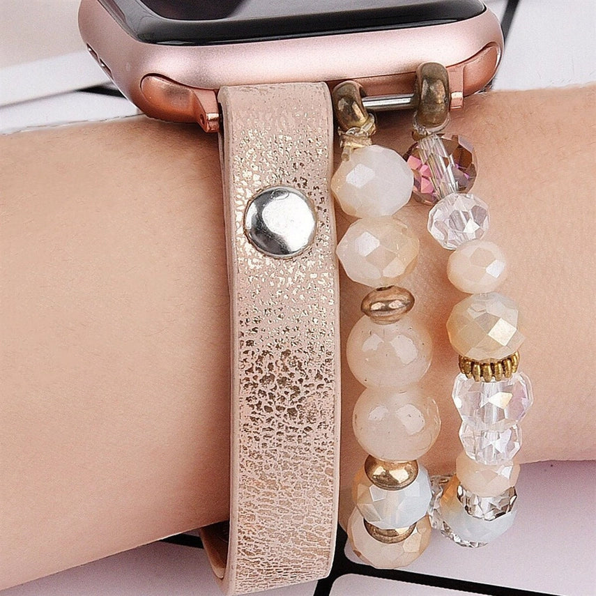 Beaded Smart Watch Band - Elastic Stretch