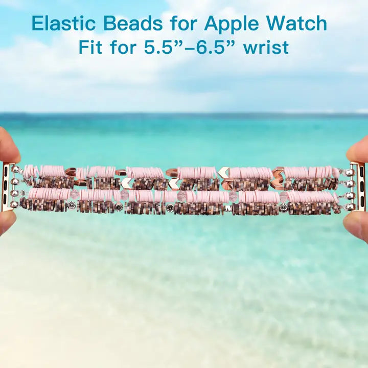 Beaded Smart Watch Band - Elastic Stretch