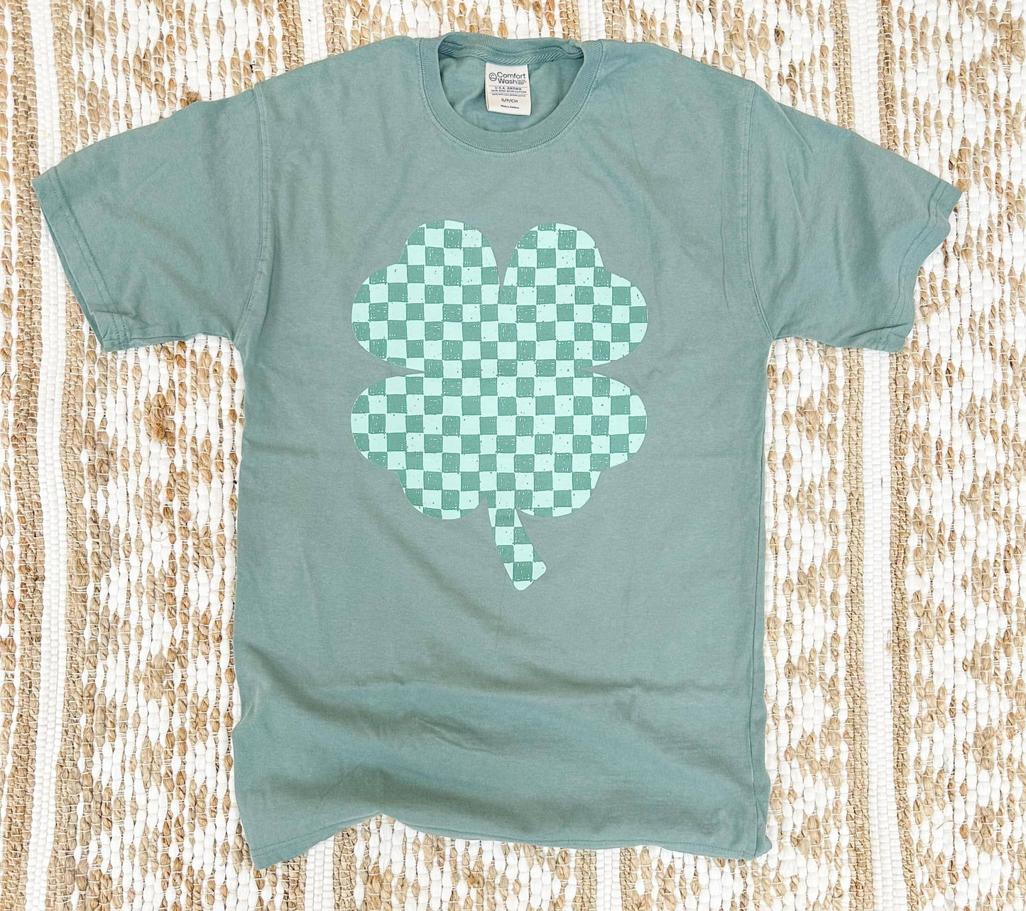 Checkered Clover Graphic Tee