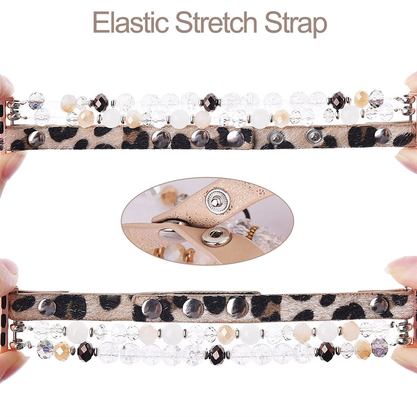 Beaded Smart Watch Band - Elastic Stretch