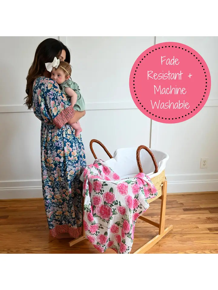 Live Life in Full Bloom Baby Swaddle Blanket