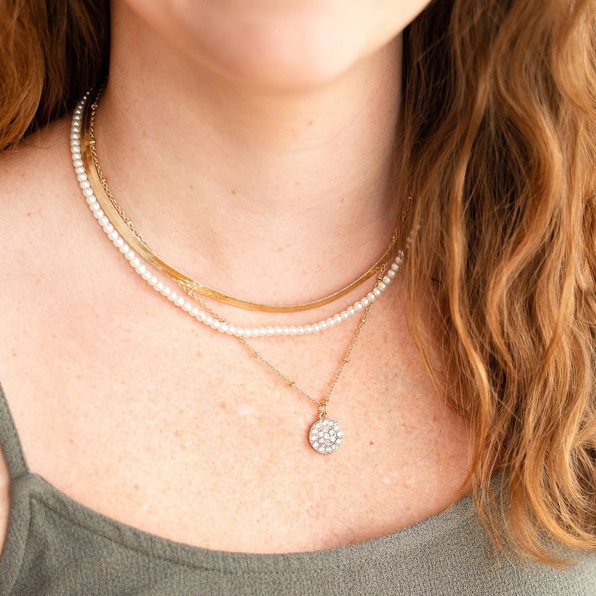 Pearl Triple Layer Necklace