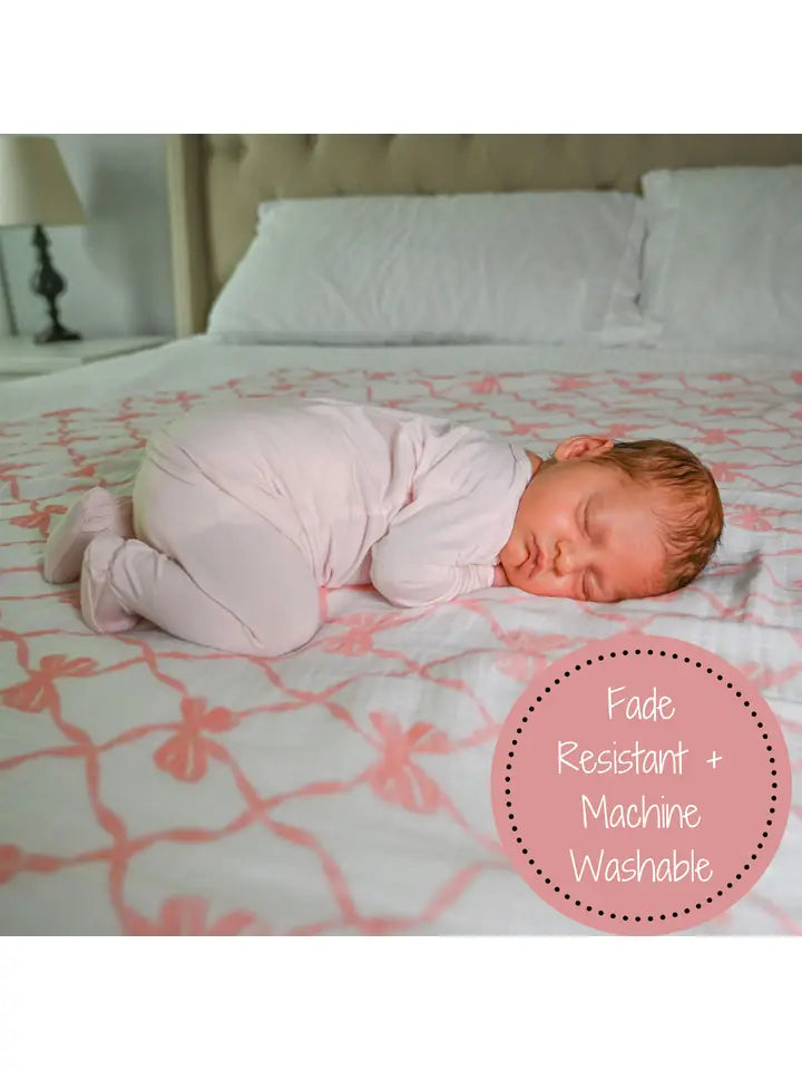 Beautiful Bows Baby Swaddle Blanket