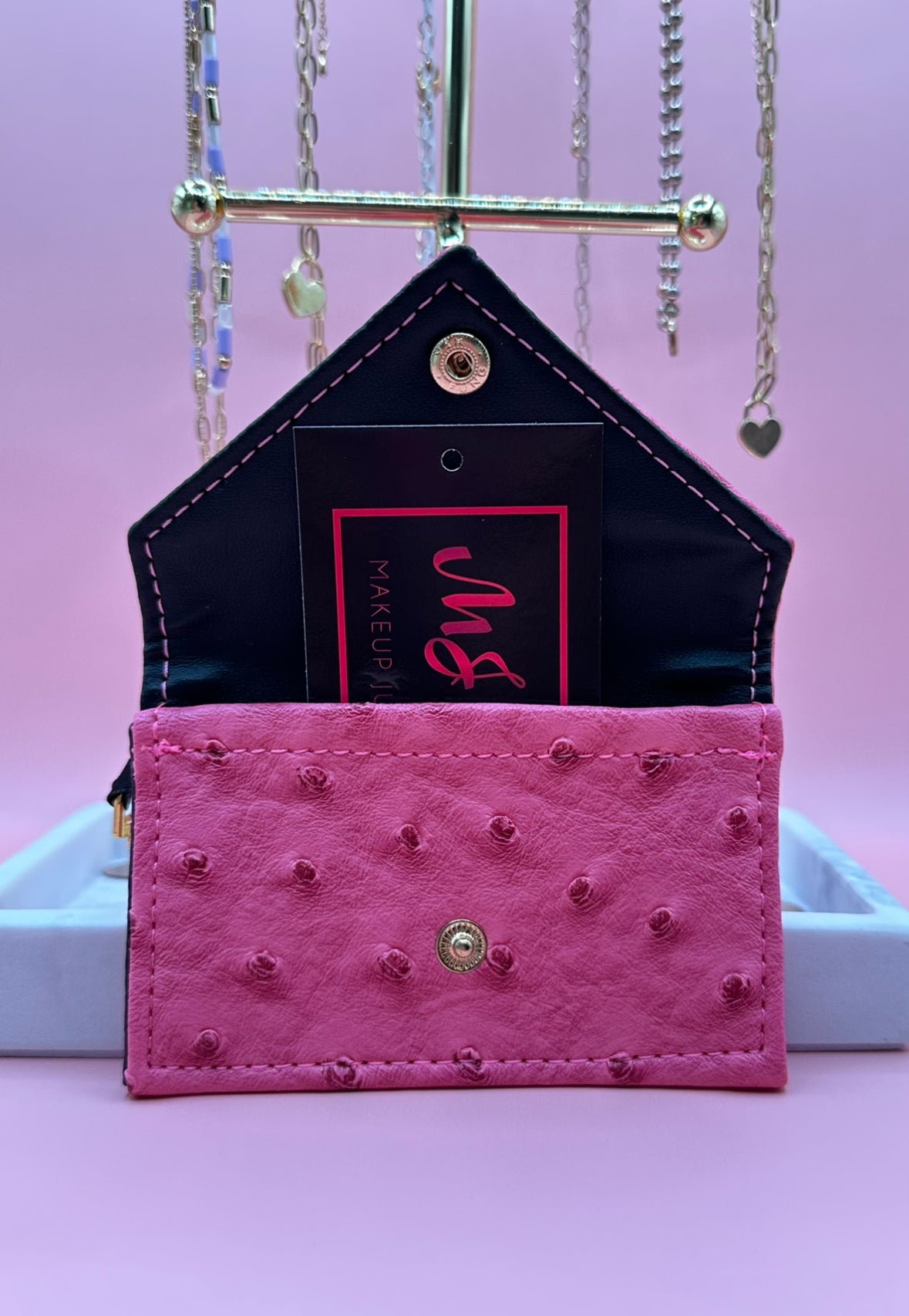 Pink- Makeup Junkie Credit Card Wallets