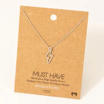 Premium Dipped Wire Lightning Bolt Necklace