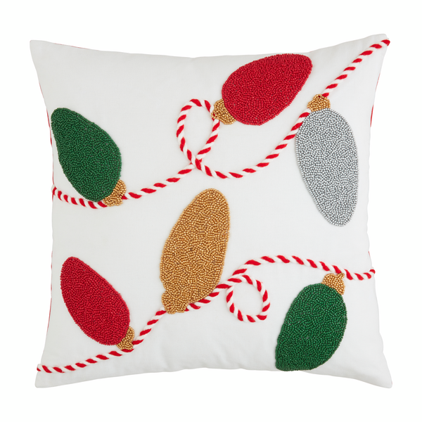 Christmas Hand Beaded Pillow